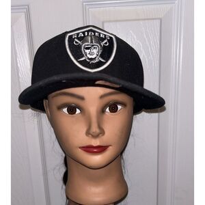 New Era Oakland Raiders Hat Adult 7  1/8 Black‎ Nfl Football Casual outdoor mens